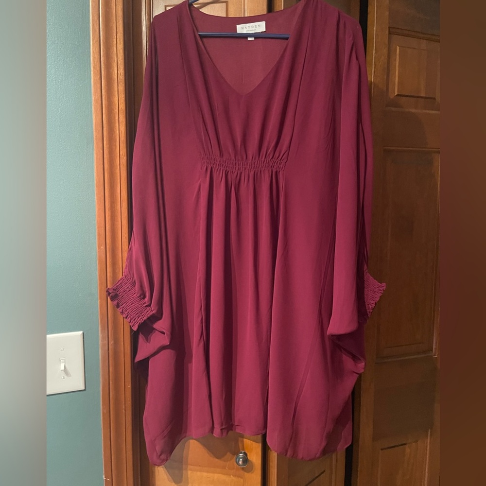 Maroon flowy Tunic
